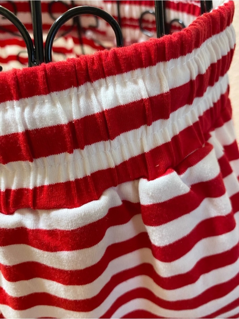 Women's Red & White Striped Pajama Set - Comfortable Lounge Top & Pants - Picture 8 of 13